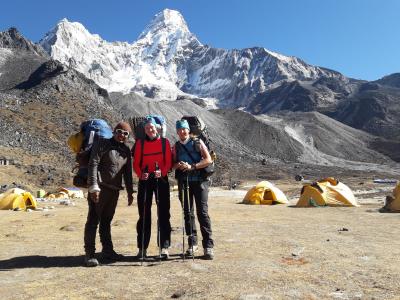 AamaDablam Expedition base camp before summit push.